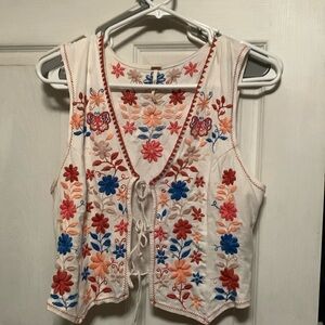 Free people embroidered vest